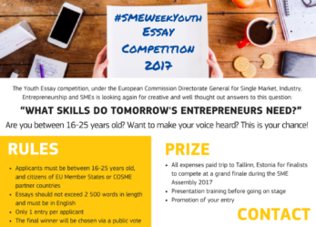 Scrivere per la Settimana europea delle PiccoleMedieImprese e volare a Talinn