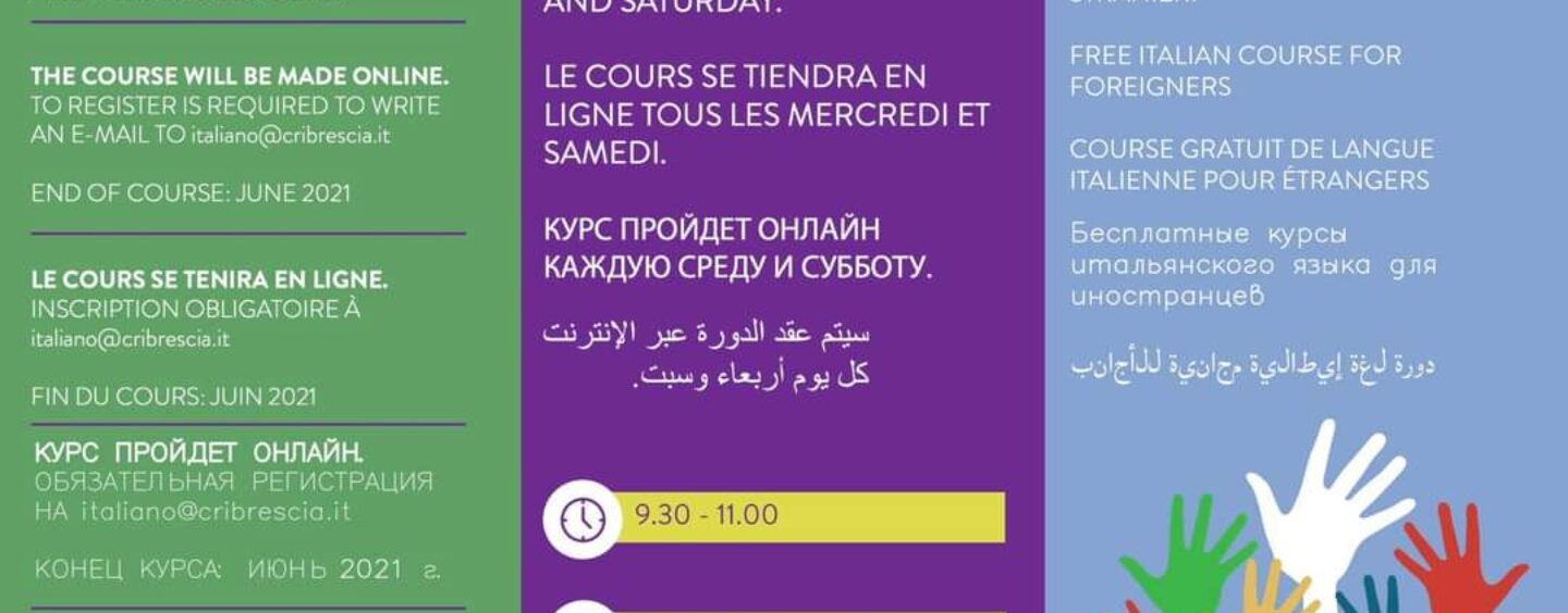 Corso gratuito on line di italiano per stranieri